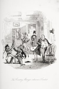 El gerente del campo ensaya un combate, ilustración de 